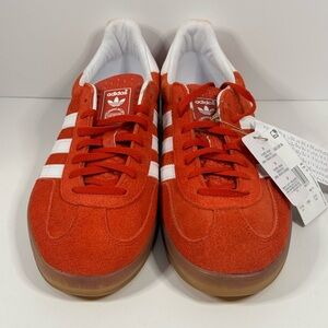 adidas Women's GAZELLE INDOOR HQ8718 Bold Orange Footwear White Gum Size 11.5